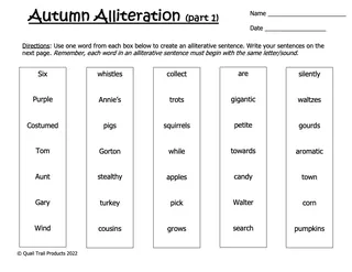 Autumn Alliteration Worksheets – Grades 2–4 Set – sample page 2