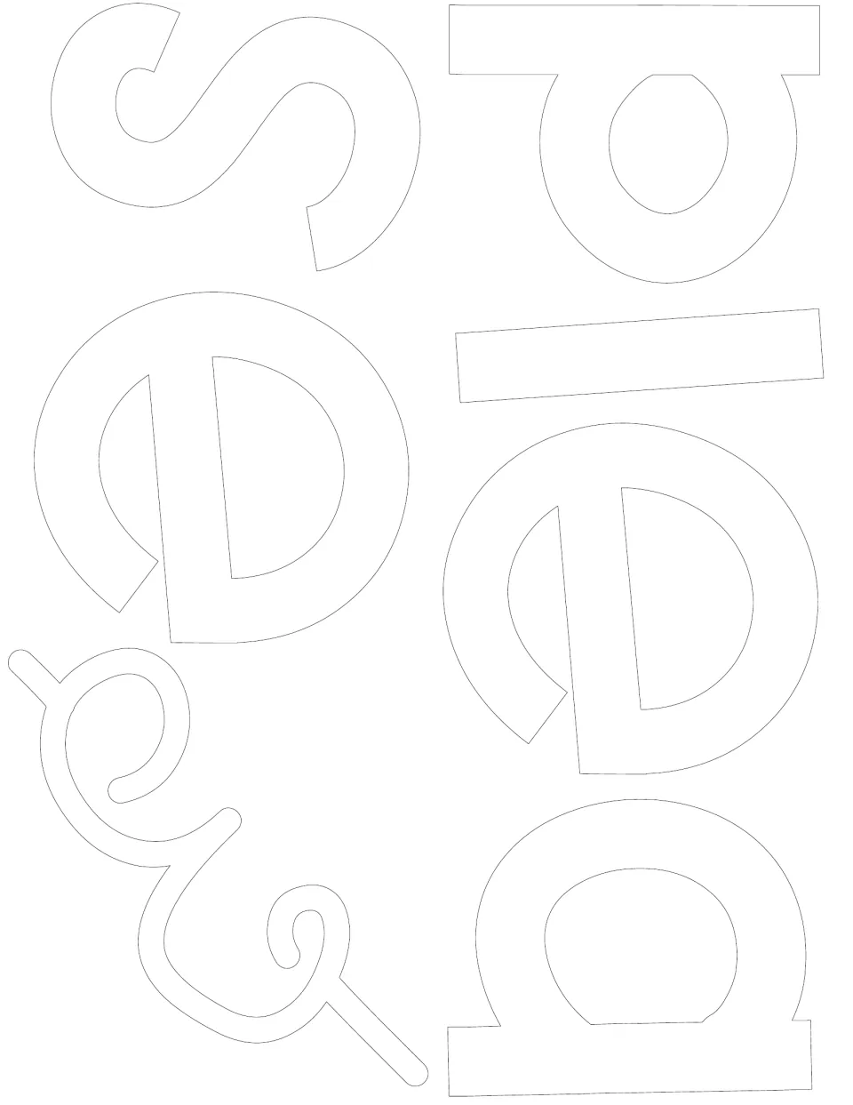 Individual cutout letters spell “please,” with an ampersand to join the words in the autumn display