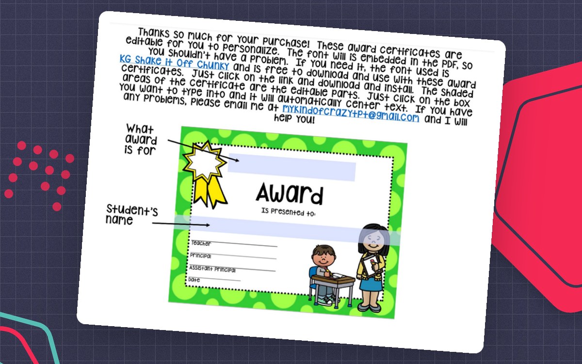 Award Certificates, Editable, End of Year, Color, Special Ed preview