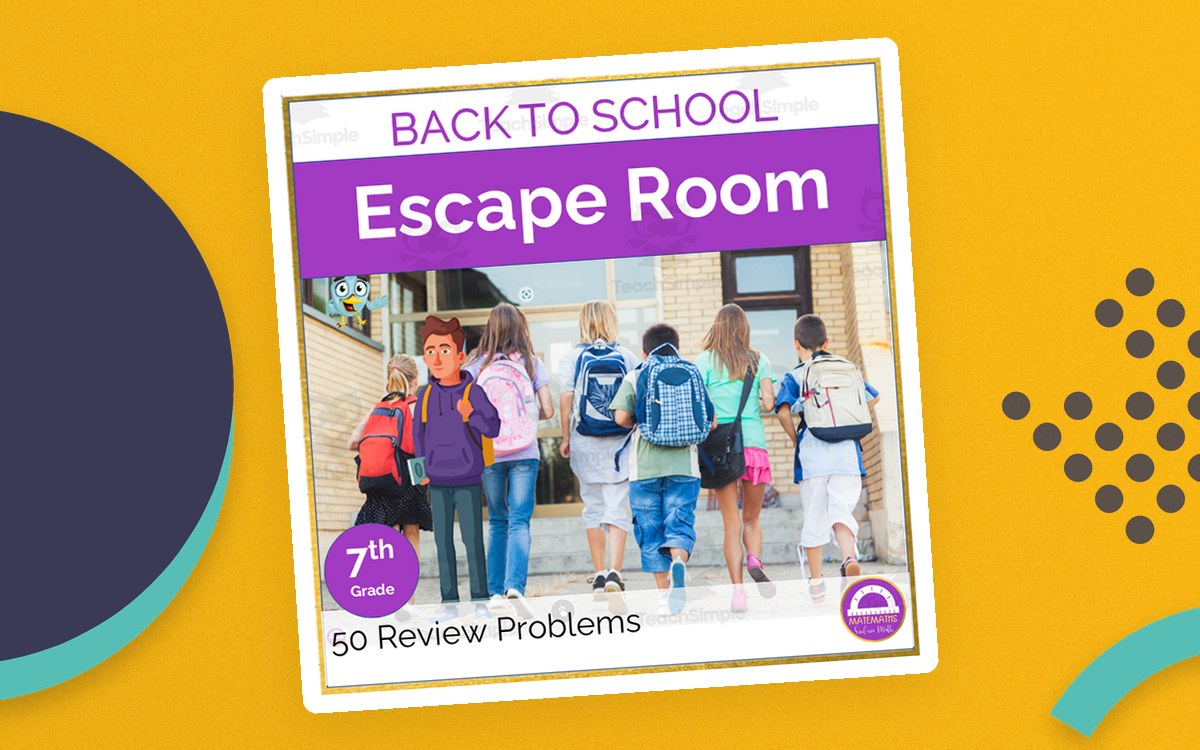 Back to School 7th Grade Math Review Activity| Digital Escape Room preview