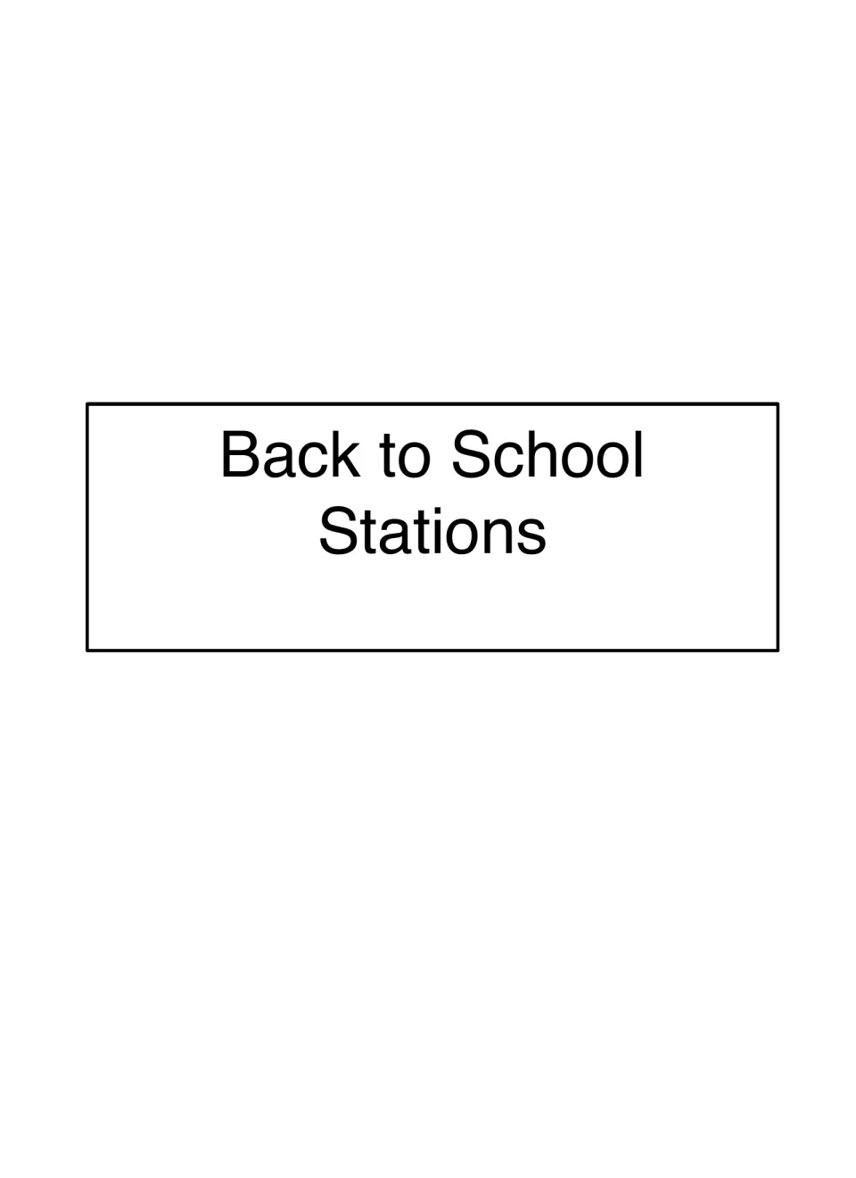 Cover of the Back to School Stations resource for first-day group activities and individual reflections