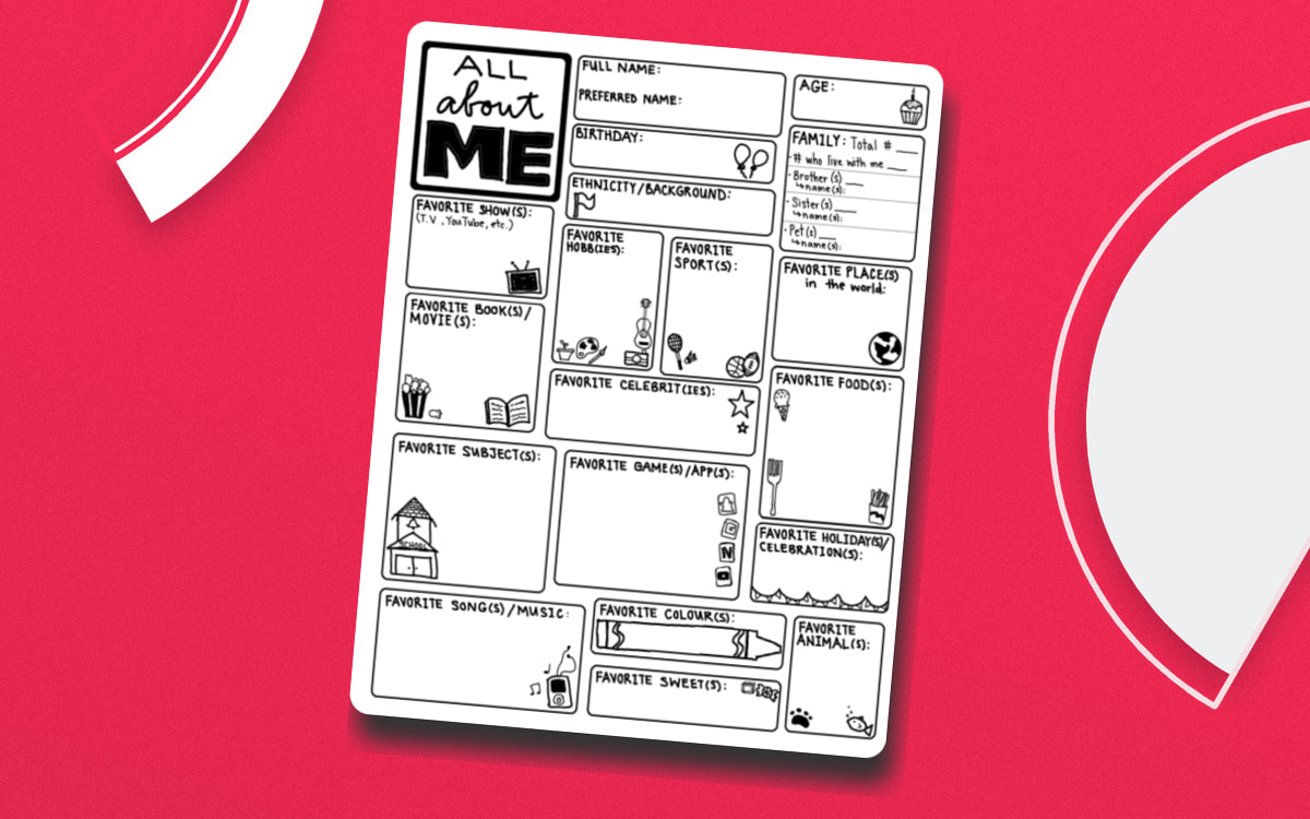 All About Me Worksheet – Back-to-School Box Theme worksheet preview.