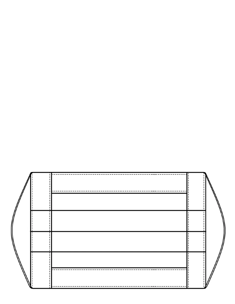 Single blank foldable face mask on the lower half, ready for students to fill in personal facts and drawings
