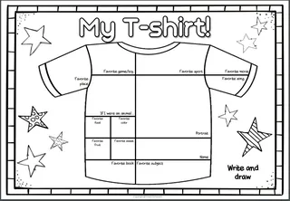 Back to School – All About Me T-Shirt Activity – cover
