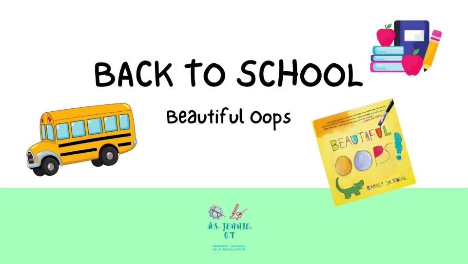 Project cover titled Back to School - Beautiful Oops, featuring the book that introduces the activities