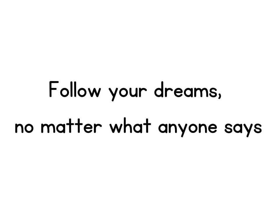 Quote sheet 8 for the bulletin board or door kit reads "Follow your dreams, no matter what anyone says".