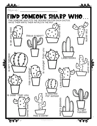 Back to School Find Someone Who Activity – cover