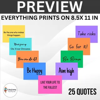 Back to School Quotes – Bulletin Board & Decor – sample page 3
