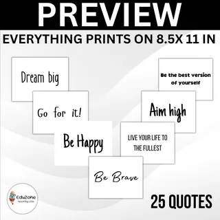 Back to School Quotes – Bulletin Board & Decor – sample page 4