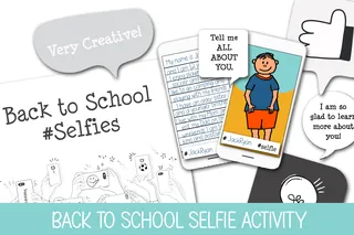 Back to School Selfie Activity, Self Portrait Bulletin Board Display – cover