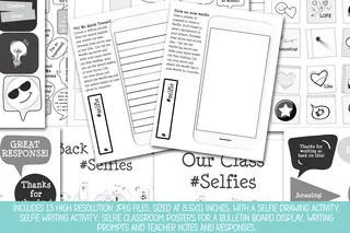 Back to School Selfie Activity, Self Portrait Bulletin Board Display – preview 1