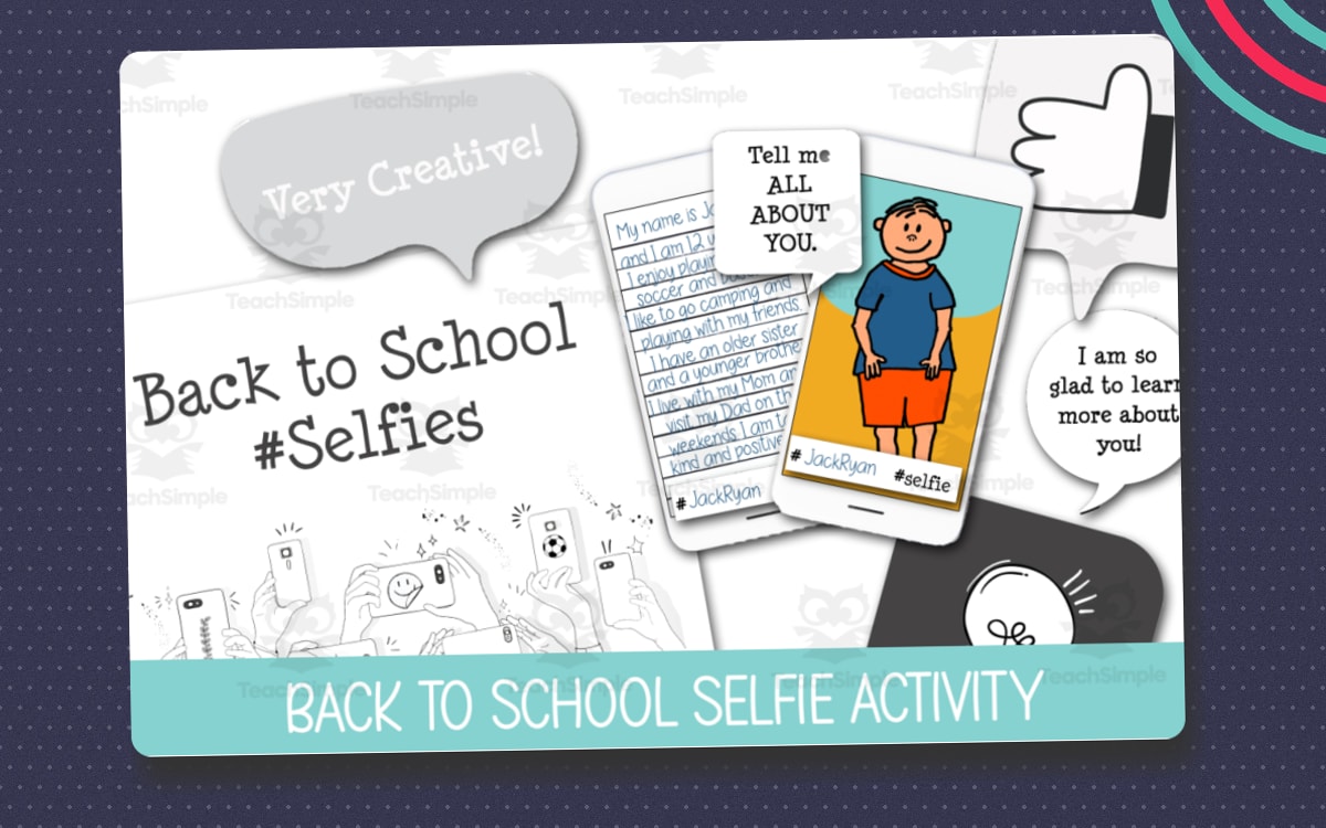 Back to School Selfie Activity, Self Portrait Bulletin Board Display preview