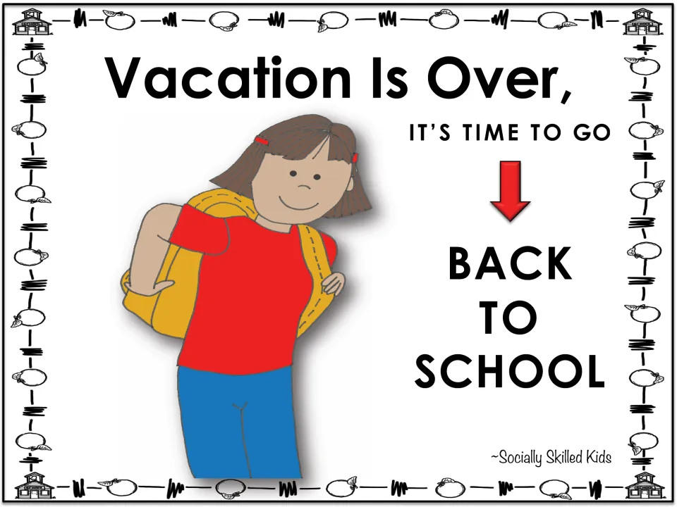 Alternate cover with the same title, showing a smiling girl in a red shirt wearing a yellow backpack