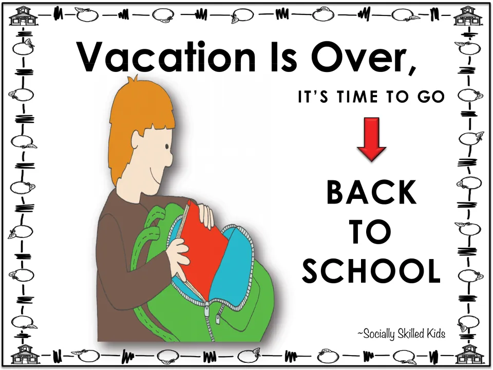 Alternate cover with the same title, showing a boy putting a red book into his green backpack