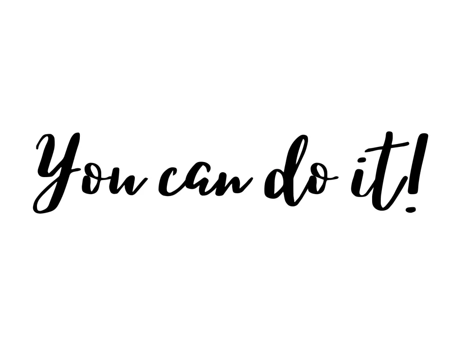 Inspirational quote poster for a back-to-school bulletin board or classroom door: 'You can do it!'