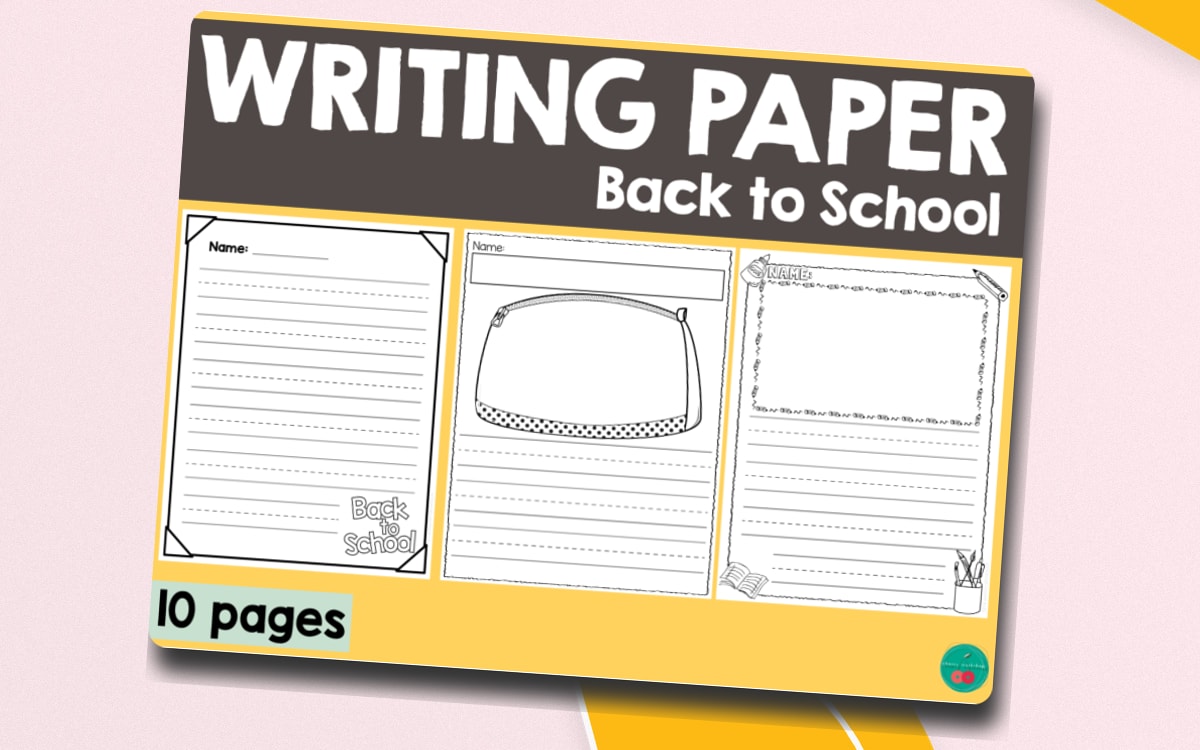 Back-to-School Writing Paper – Primary Templates preview