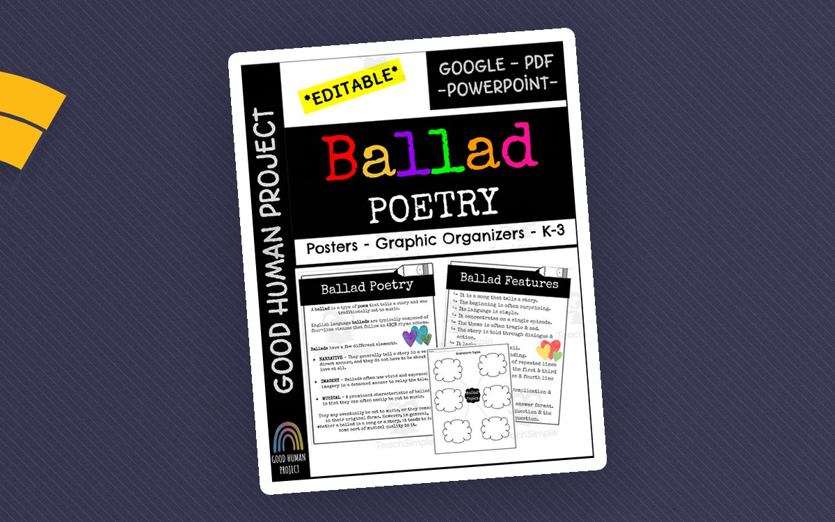 Ballad Poetry – Posters & Graphic Organizers preview