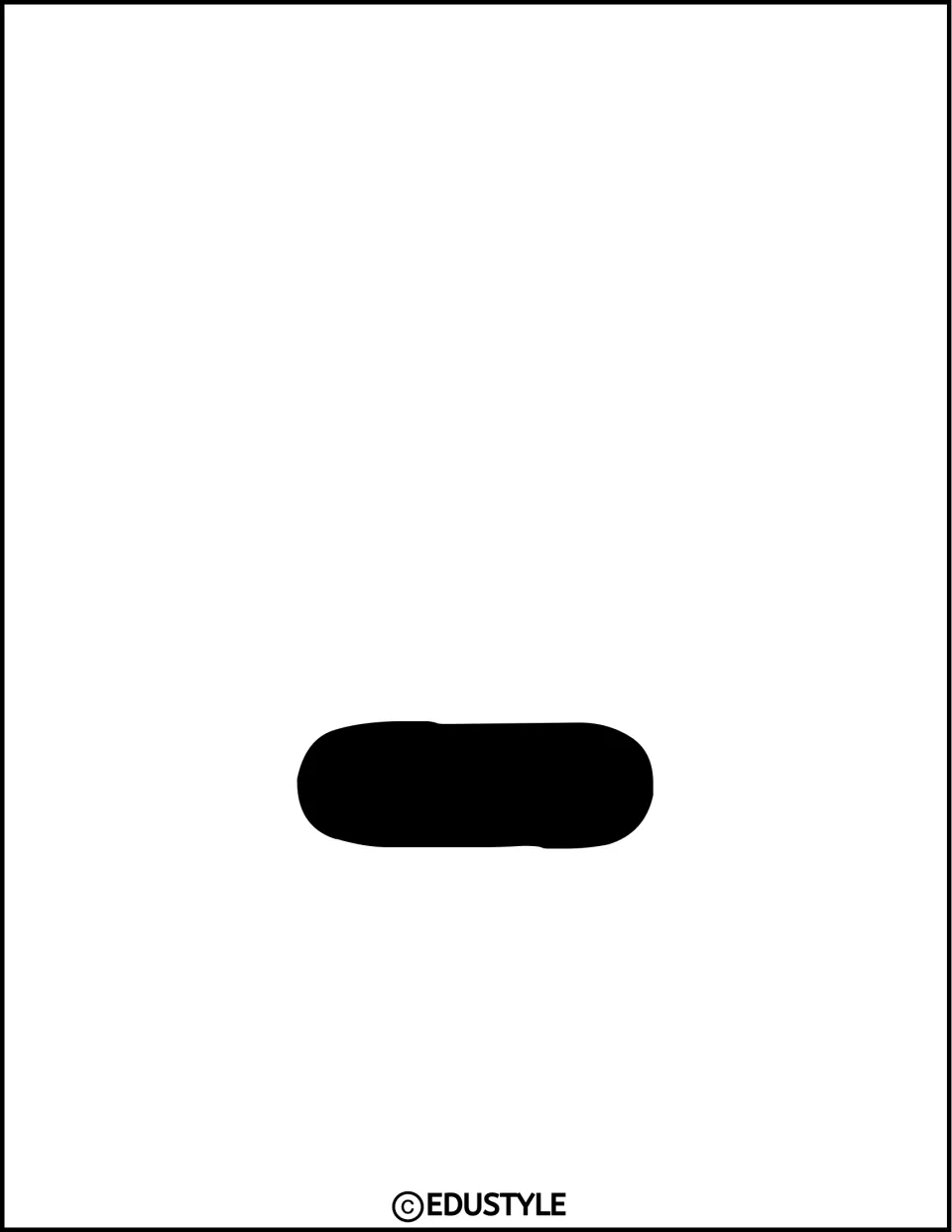 Display hyphen in solid black, part of the title lettering for the fall bulletin board or door decor kit