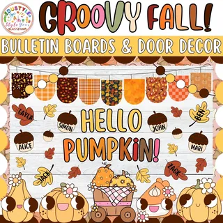 Be-leaf in Yourself: Retro Fall Bulletin Board or Door Decor Kit – sample page 2