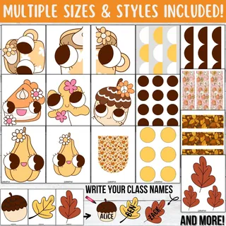 Be-leaf in Yourself: Retro Fall Bulletin Board or Door Decor Kit – sample page 4