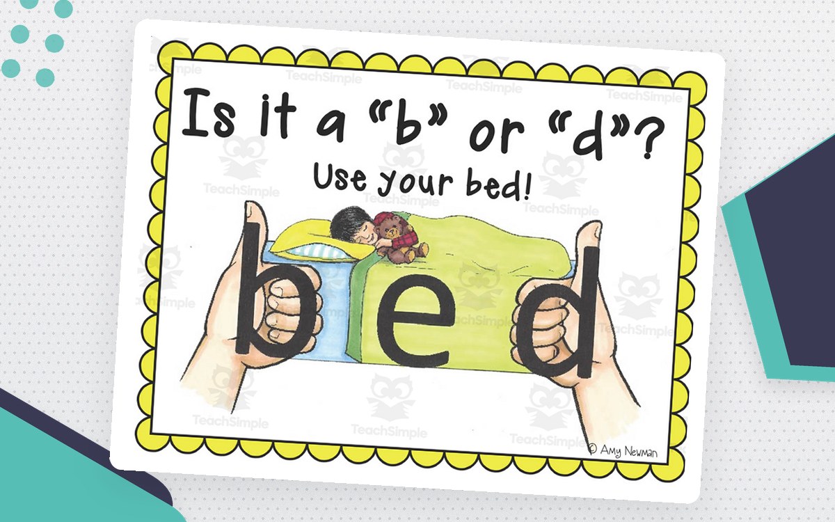 BED Anchor Chart | Teaching B and D preview: A one-page lowercase b and d reference