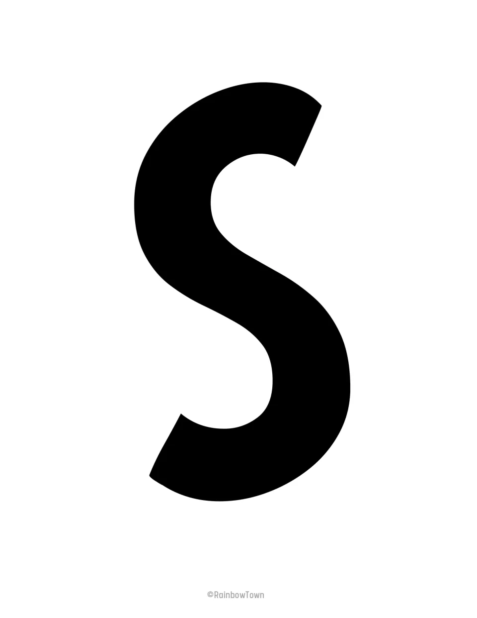 S cut-out: a full-page black capital S, the first character of the word "Sweet" in the spring banner phrase