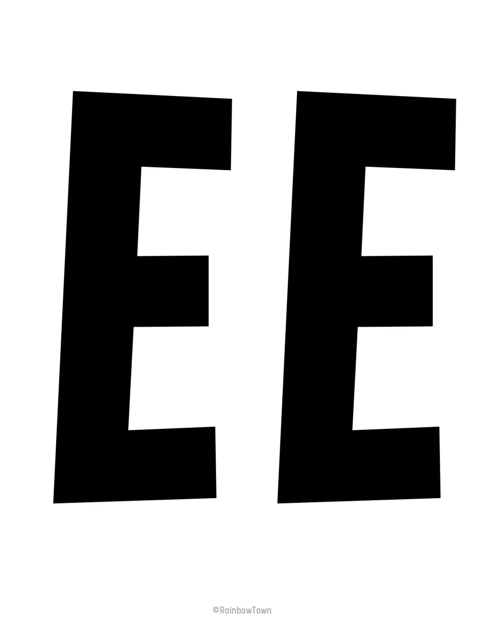 Double E cut-out: two full-page black E shapes side by side, used for the middle of "Sweet" in the banner phrase