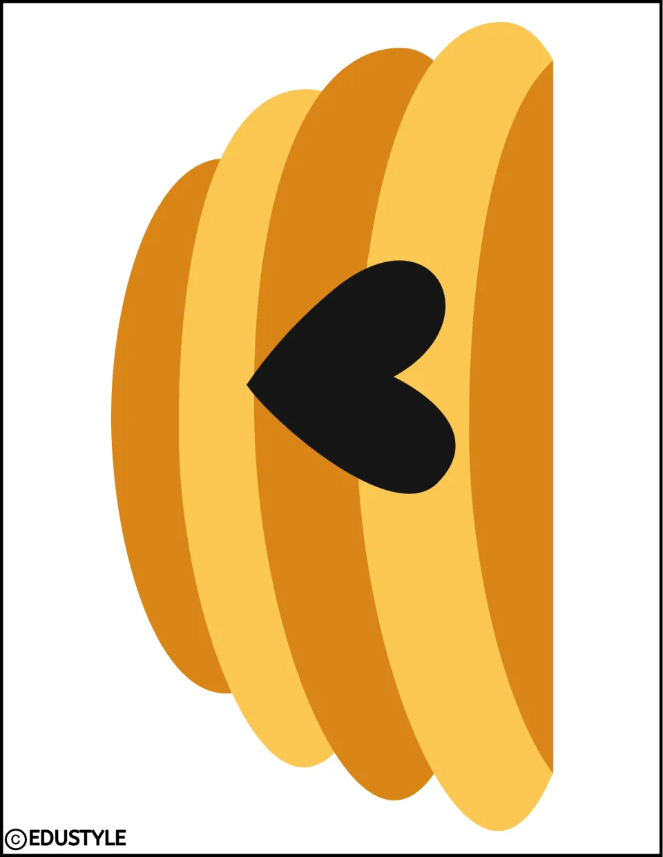 Enlarged lower beehive section with a black heart entrance, printed sideways for the classroom display kit