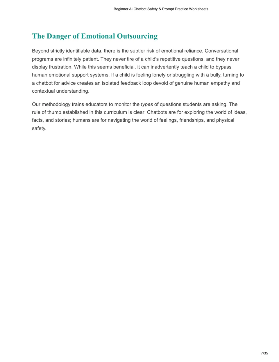 Chapter 2 continuation explains emotional reliance on chatbots and seeking human support for feelings