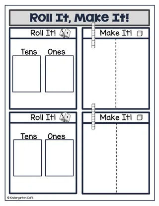 Beginning Place Value: Roll It, Make It Dice Game – sample page 3