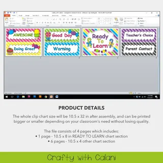 Behavior Clip Chart in Candy Land Theme - 100% Editable – preview 1