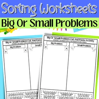 Big or Small Problems Cut-And-Paste Worksheets For Size of the Problem – cover