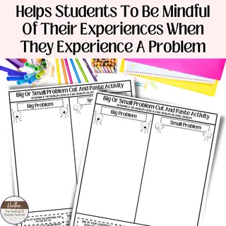 Big or Small Problems Cut-And-Paste Worksheets For Size of the Problem – sample page 3