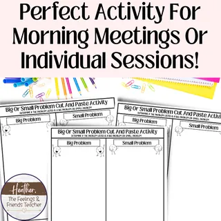 Big or Small Problems Cut-And-Paste Worksheets For Size of the Problem – sample page 4