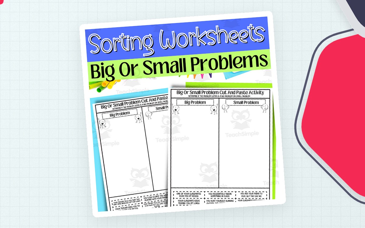 Big or Small Problems Cut-And-Paste Worksheets For Size of the Problem preview