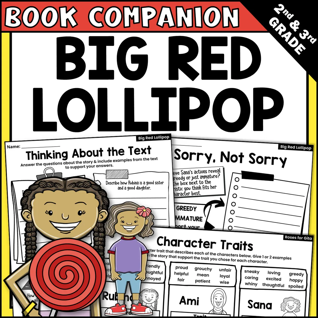 Big Red Lollipop Read Aloud Book Companion Activities for IRA – cover