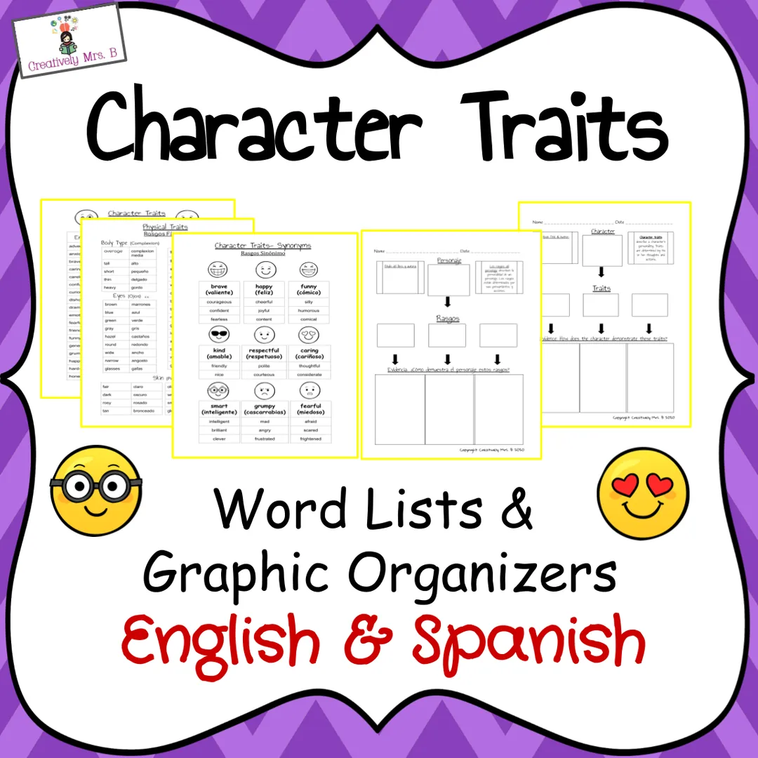 Personality Traits in Spanish – Bilingual Word Lists – cover