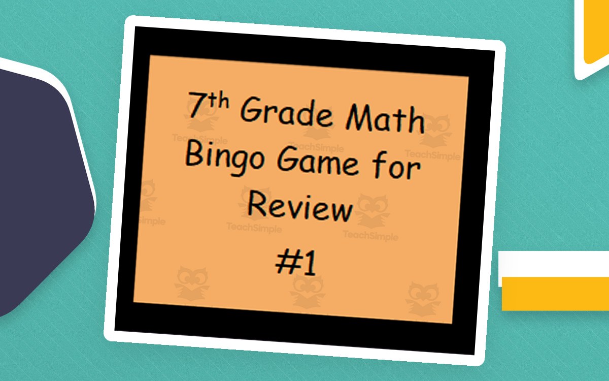 Bingo Games #1: 7th Grade Math Review preview