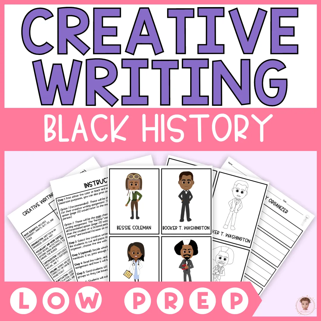 Black History Month Creative Writing Prompts with Story Cards – cover