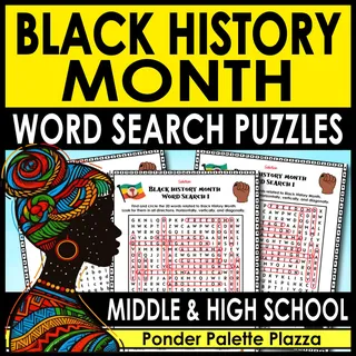 Black History Month Word Search Puzzles with Answers – cover