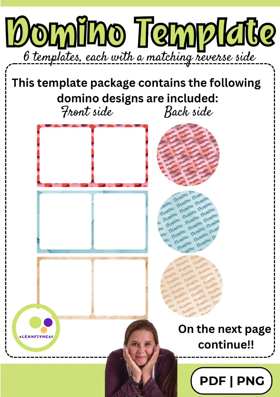 Design overview part 1: red hearts, light blue and beige parchment domino fronts shown beside their matching back patterns