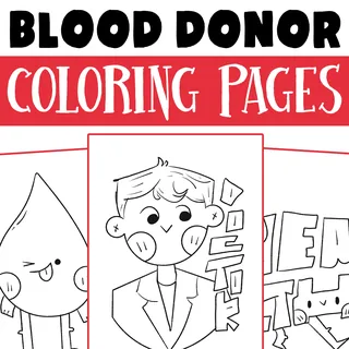 Blood Donor Coloring Pages – Worksheet Activity – cover