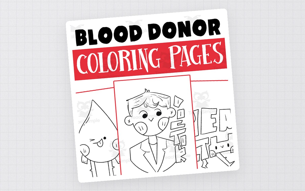 Blood Donor Coloring Pages – Worksheet Activity cover.