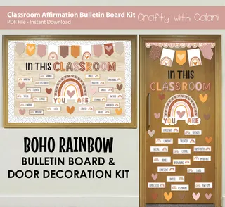 Boho Rainbow Affirmation Bulletin Board – Kit – sample page 2