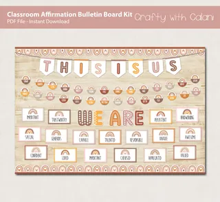 Boho Rainbow Affirmation Bulletin Board – Kit – sample page 3