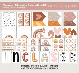 Boho Rainbow Affirmation Bulletin Board – Kit – sample page 4