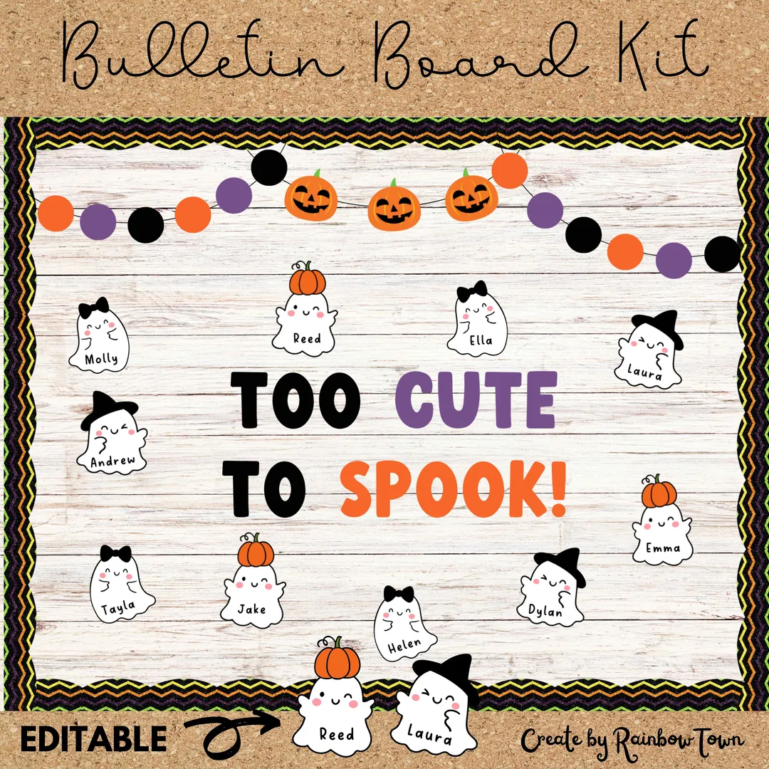 BOO To You From Our Crew Halloween Bulletin Board Classroom Door Decor – cover
