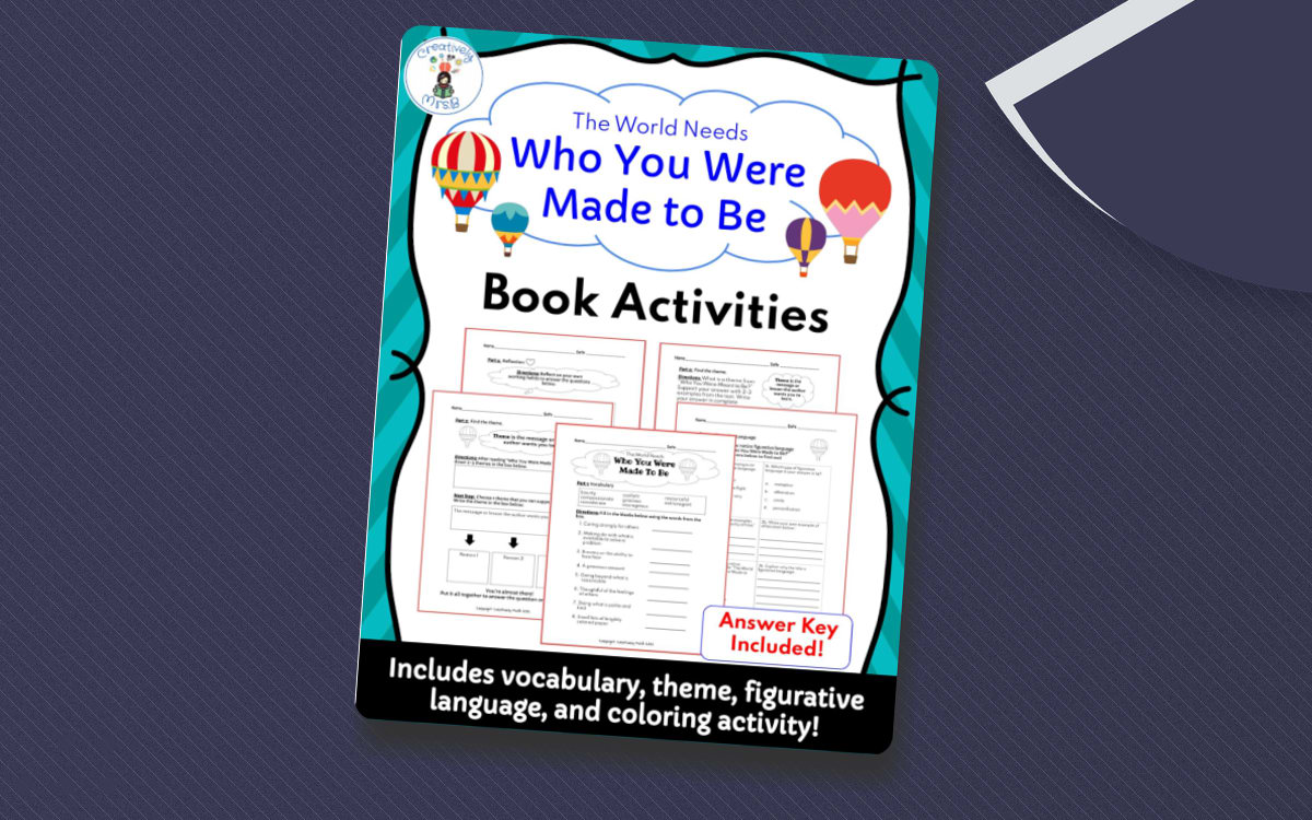 Book Activities for "The World Needs Who You Were Made to Be" preview