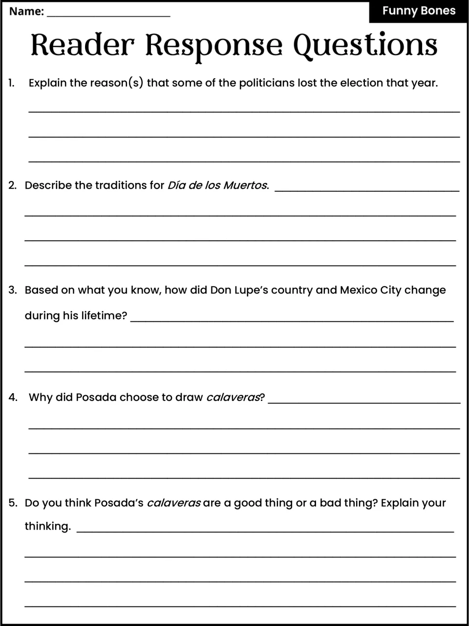Reader response questions: five answers on lost elections, Día de los Muertos traditions and why Posada drew calaveras