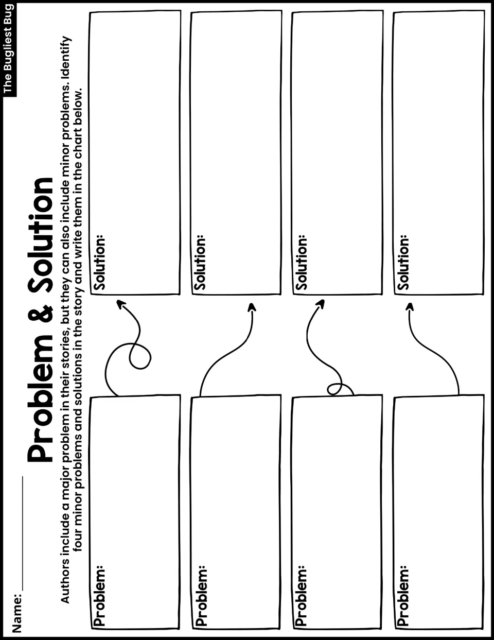 Problem & Solution activity asks students to identify four minor problems and their solutions in the story.